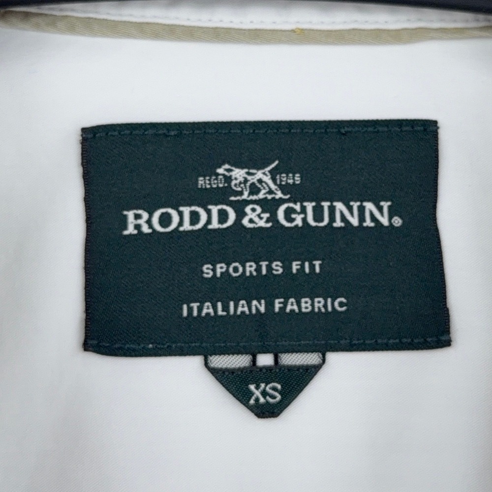 Rodd & Gunn Sports Fit Mens XS Cotton Lyocell White Long Sleeve Button Down - Picture 3 of 7